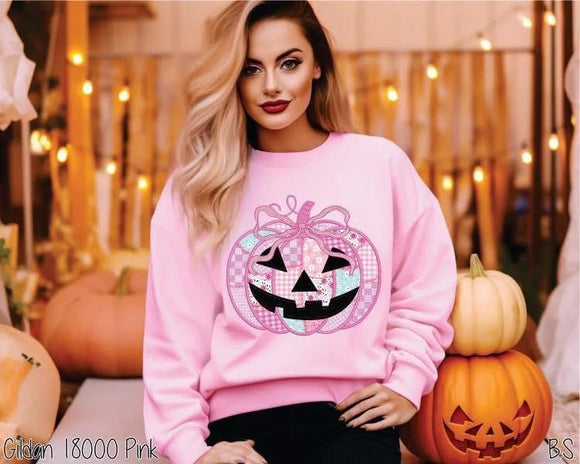 Patchwork Pumpkin Sweatshirt (ETA 6 Weeks)