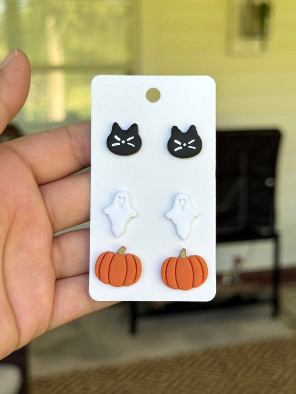 Classic Fall Trio Clay Earrings (ETA 3 WEEKS)