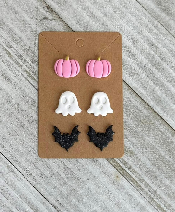 Sweet & Spooky Trio Clay Earrings (ETA 3 WEEKS)