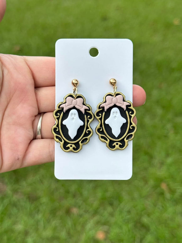 Ghost Frame Clay Earrings (ETA 3 WEEKS)