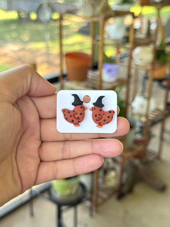 Chicken Clay Earrings (ETA 3 WEEKS)