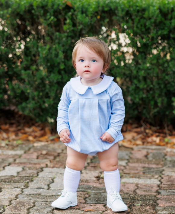 Henry Bubble Romper Light Blue Stripe