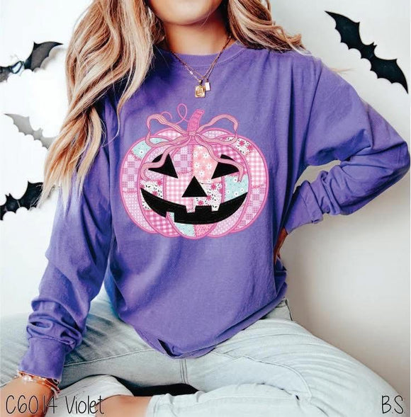 Patchwork Pumpkin Long or Short Sleeve (ETA 6 Weeks)