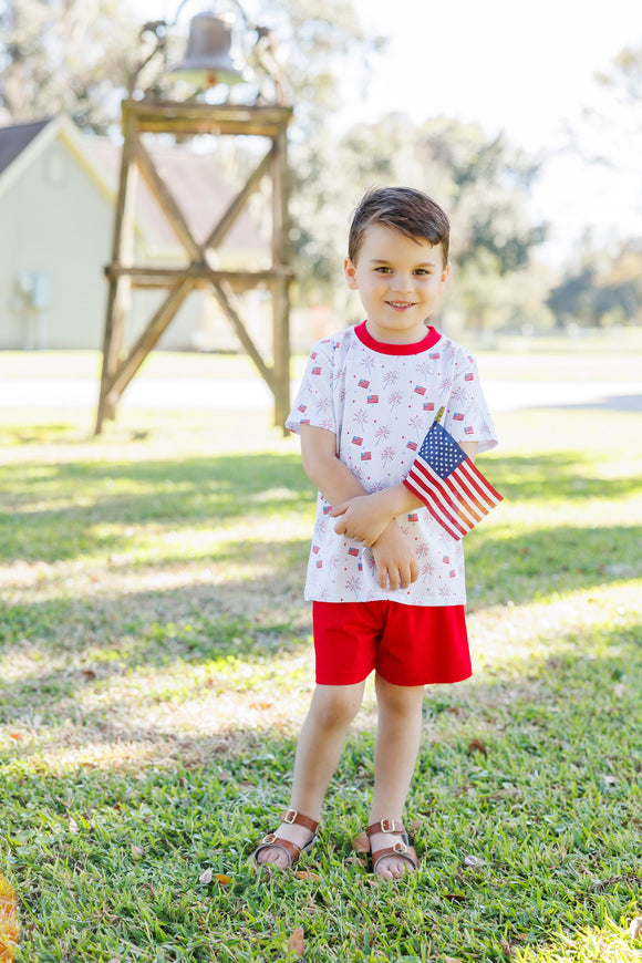 Jellybean Freedom And Fireworks Boy Short Set