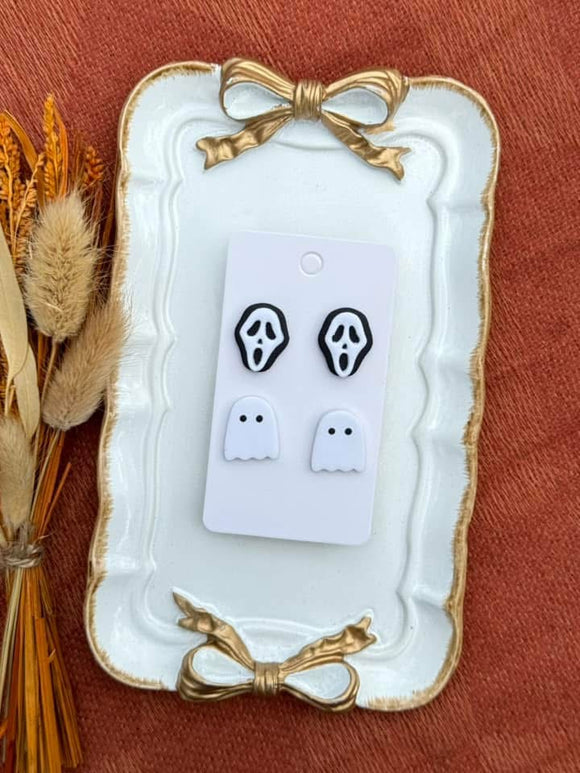 Scary Double Set Clay Earrings (ETA 3 WEEKS)