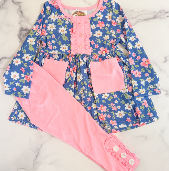 Spring Floral Pant Set