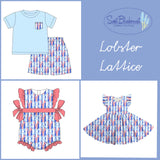 Lobster Lattice Twirl Dress