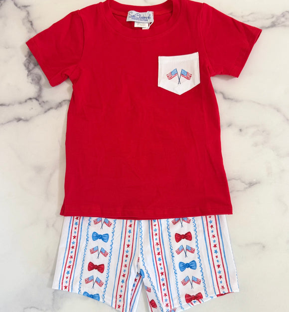 Red, White & Blue Short Set