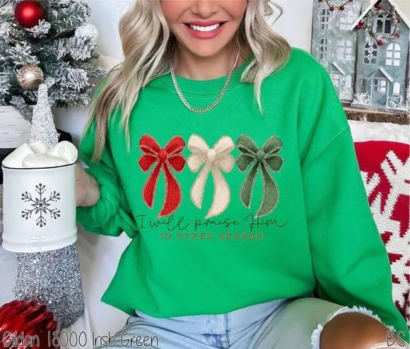 Ribbon Praise Him  Sweatshirt (ETA 5 Weeks)