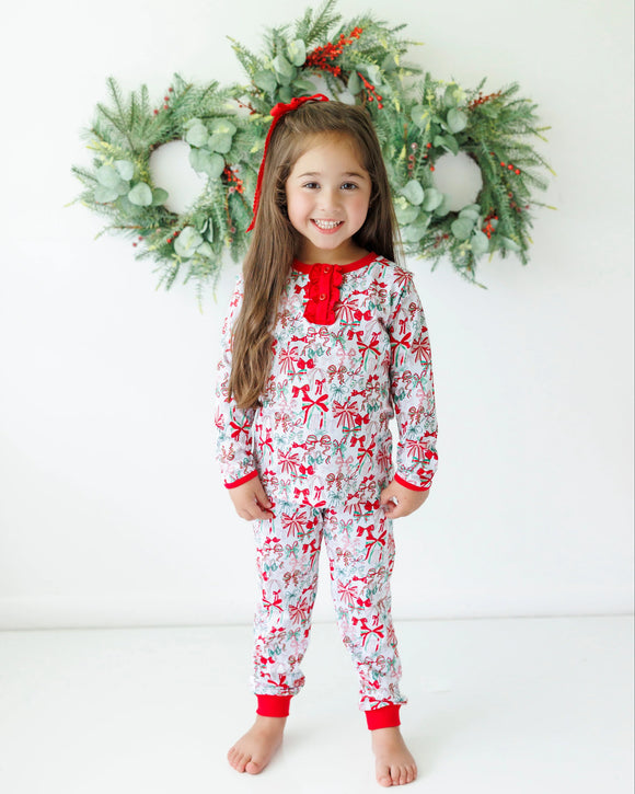 Wrapped Up In A Bow Ruffle PJ Set Pre-Order (ETA NOVEMBER)
