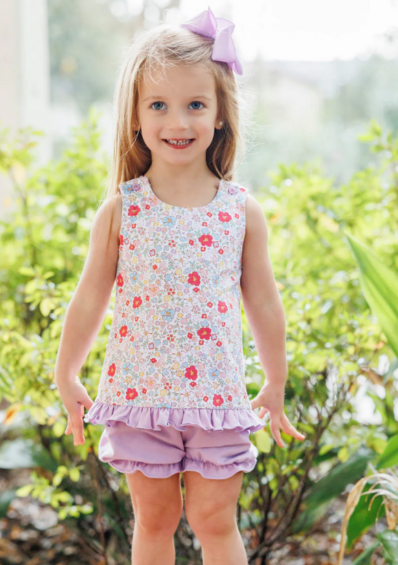 Jellybean Summer Floral Swing Back Bloomer Set